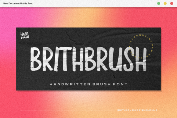 Brith Brush: A Modern Display Font for Creative Makers
