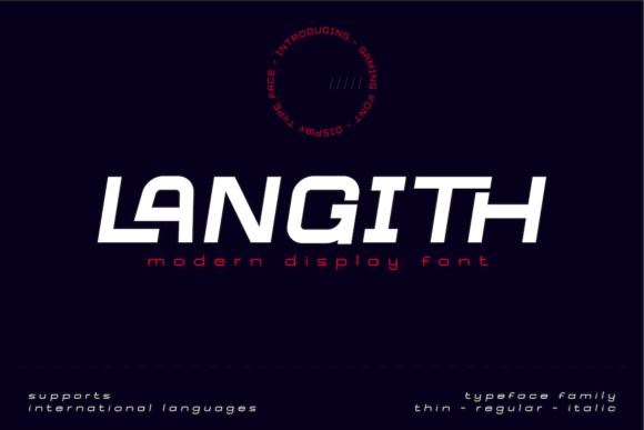 Langith: A Futuristic Display Font for Editorial Design