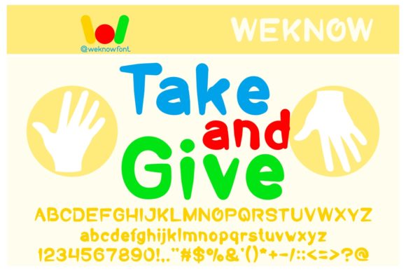 Take and Give: A Friendly Font for Creative Branding